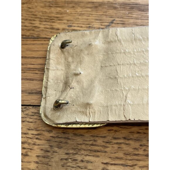 Iconic Vintage Chanel Metallic Gold Rectangle W/ Original Cloth Belt 70s Womens - Picture 11 of 16